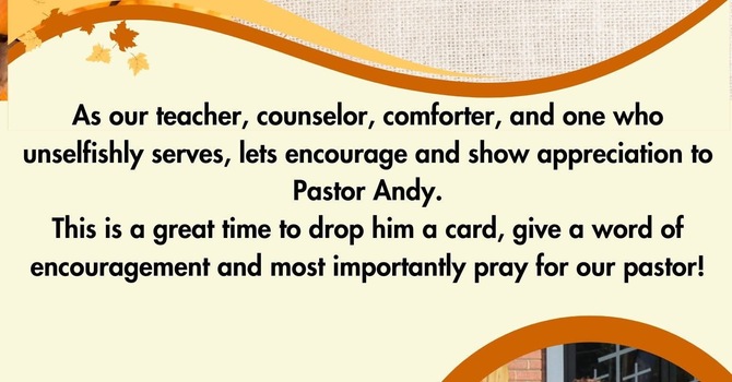 Pastor Appreciation Potluck