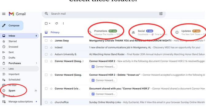 Not Receiving Your St. John's Emails? Click Here