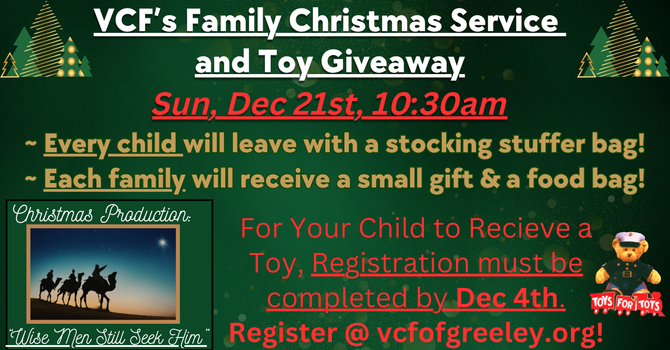 Christmas Service & Toy Giveaway