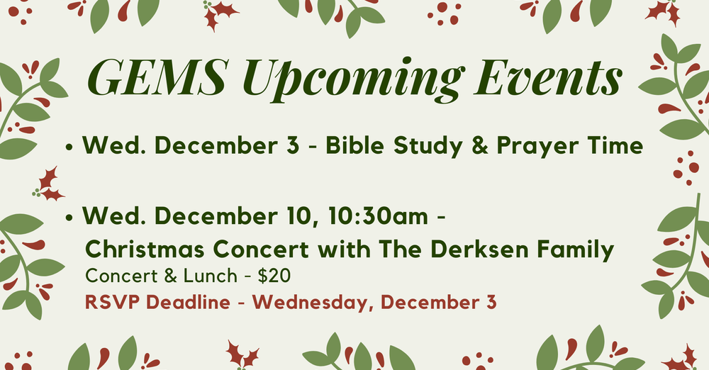 GEMS Upcoming Events