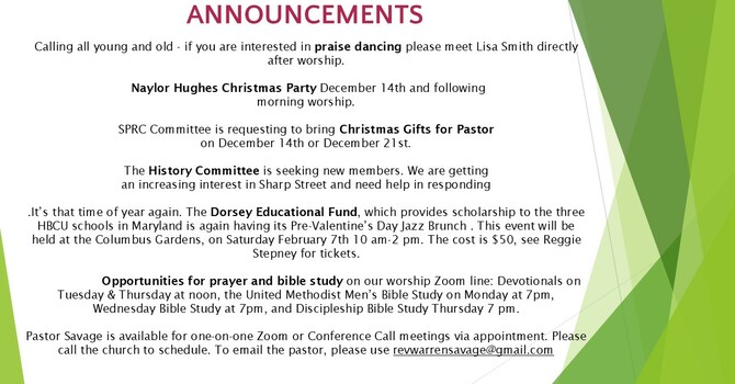 Weekly Announcements image