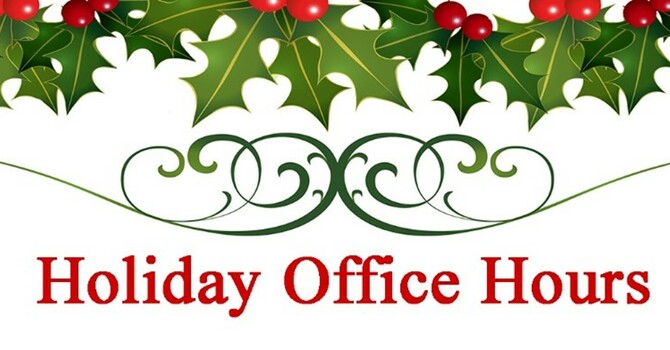 Holiday Office Hours