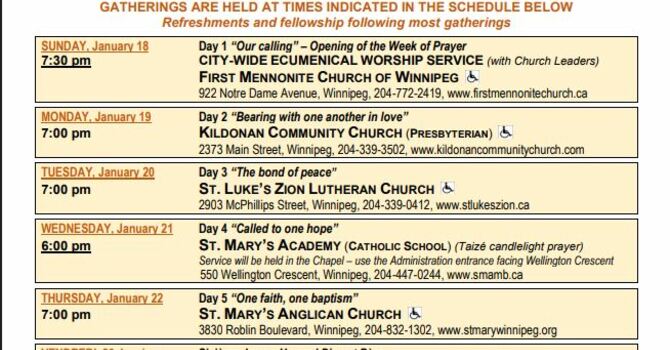 Week of Prayer for Christian Unity image