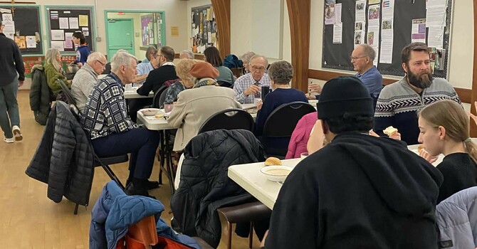January Soup and a bun