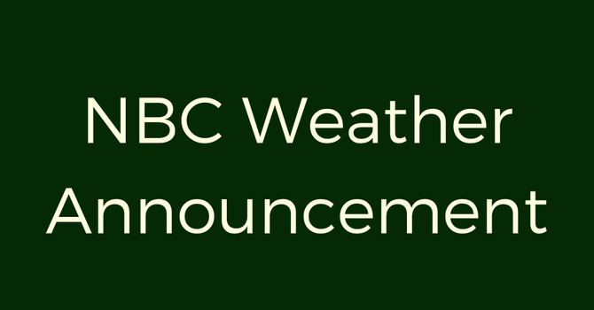 Weather Forecast Alert/Sunday Service Cancellation Jan 25 image
