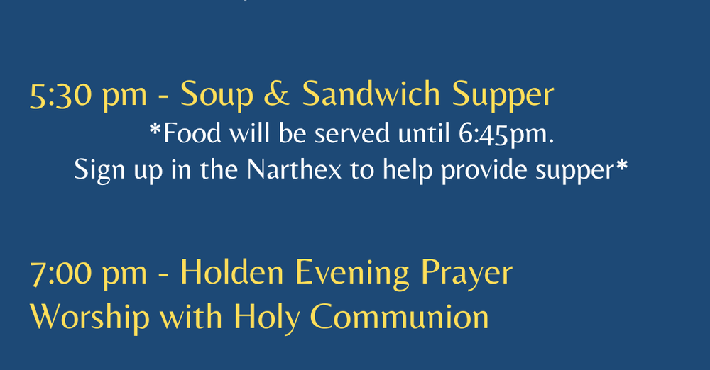 Soup and Sandwich Dinners