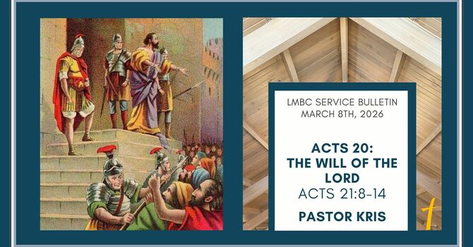 Bulletin for Sunday, March 8th, 2026