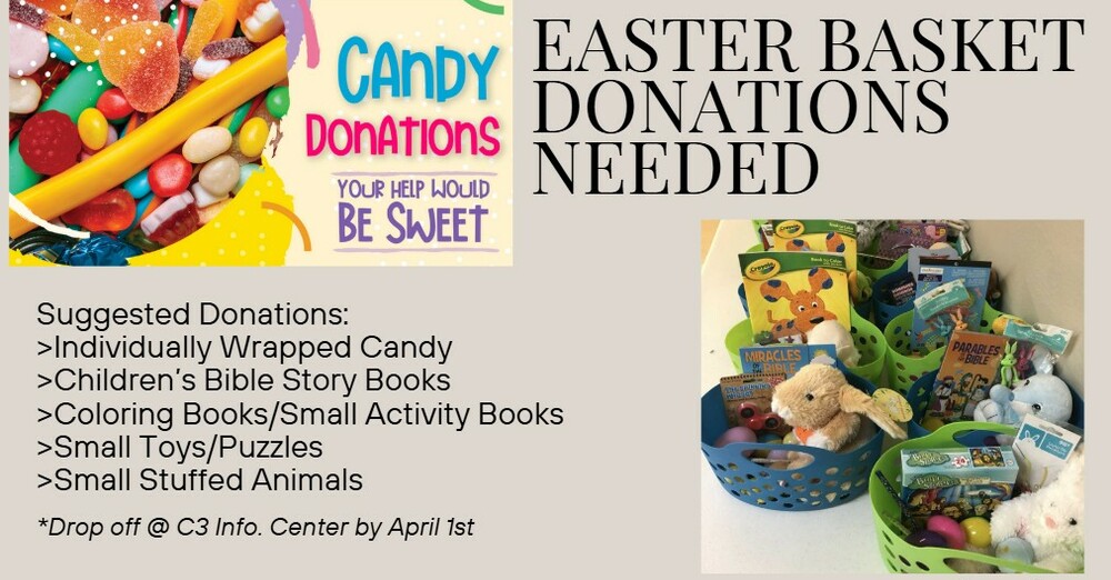 Candy Donations for C3 Kids Baskets