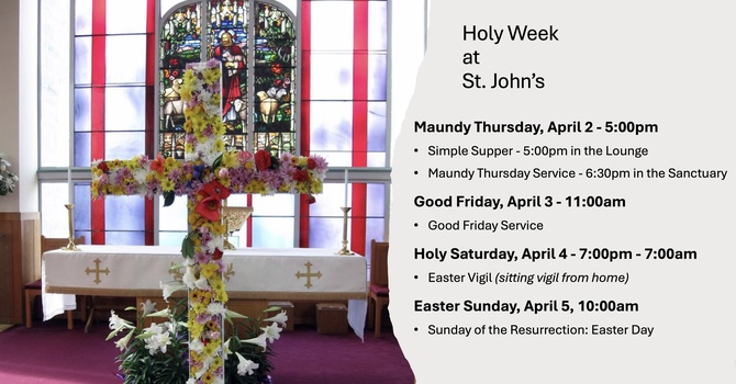 Holy Week Schedule