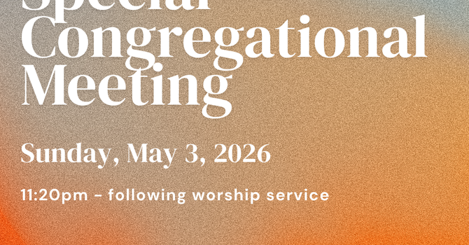 Special Congregational Meeting
