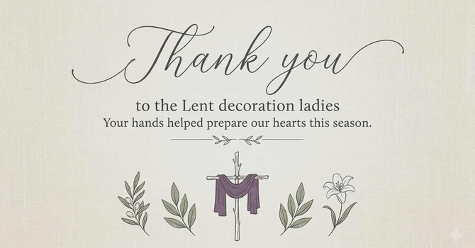 Lent Decoration Appreciation  image