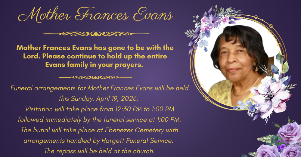 Bereavement - Mother Frances Evans