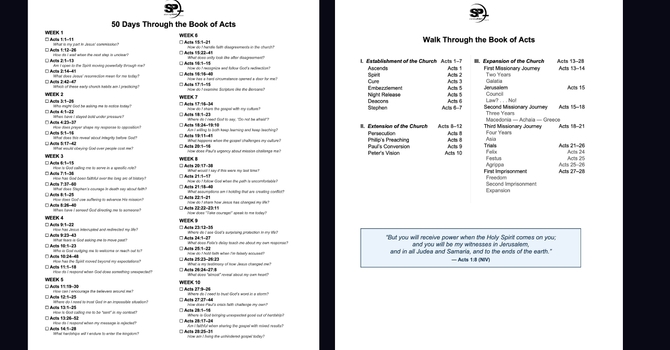 Download the Acts of the Apostles Handout
