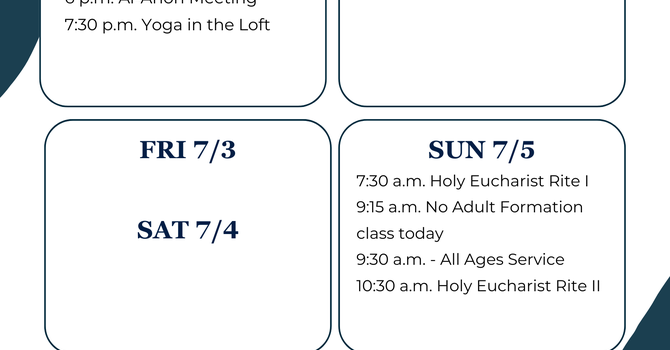 This Week at a Glance