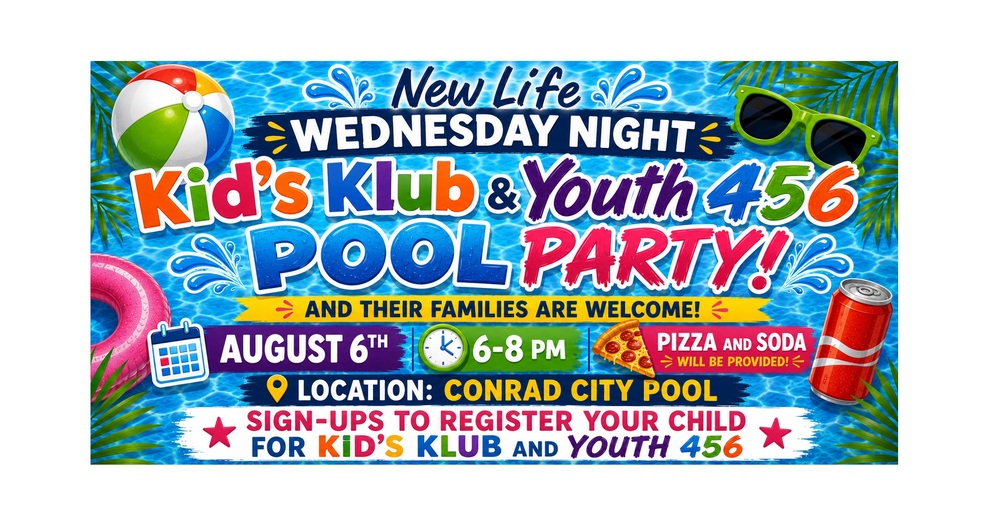 Kid's Klub and Youth 456 Pool Party