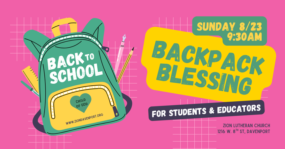 Backpack Blessing