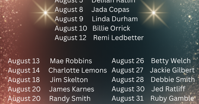 August Birthdays