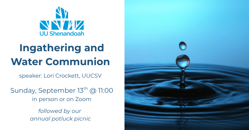 Sunday Service: Ingathering Water Communion