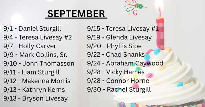 September Birthdays