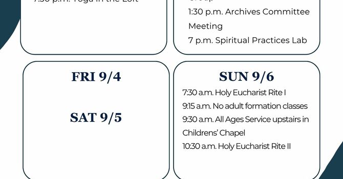 This Week at a Glance