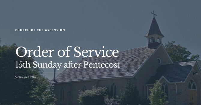 Order of Service: Sunday, September 6