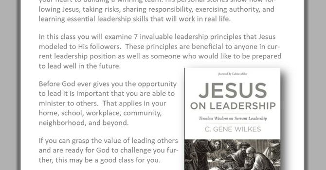 Jesus on Leadership