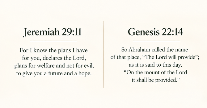 Genesis 22:14 & Jeremiah 29:11  image