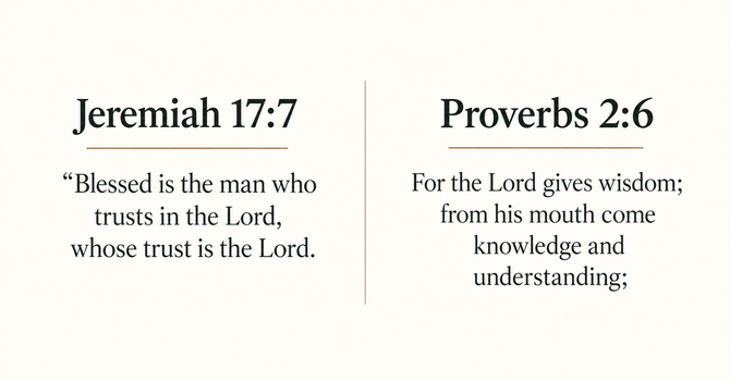 Jeremiah 17:7 & Proverbs 2:6 image