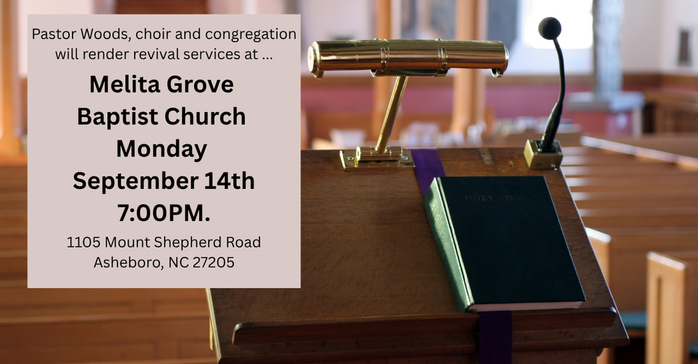 Revival Service at Melita Grove Baptist Church