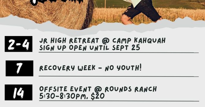 Covenant Youth - October Calendar