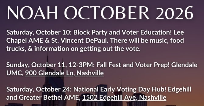 NOAH October 2026 Events