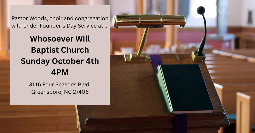 Service at Whosoever Will - 10/4