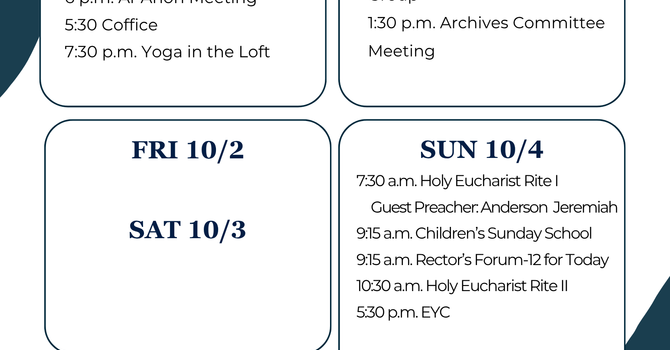 This Week at a Glance