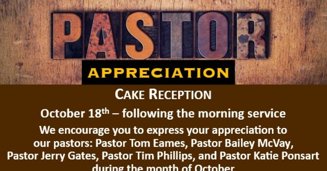 Pastor Appreciation Cake Reception