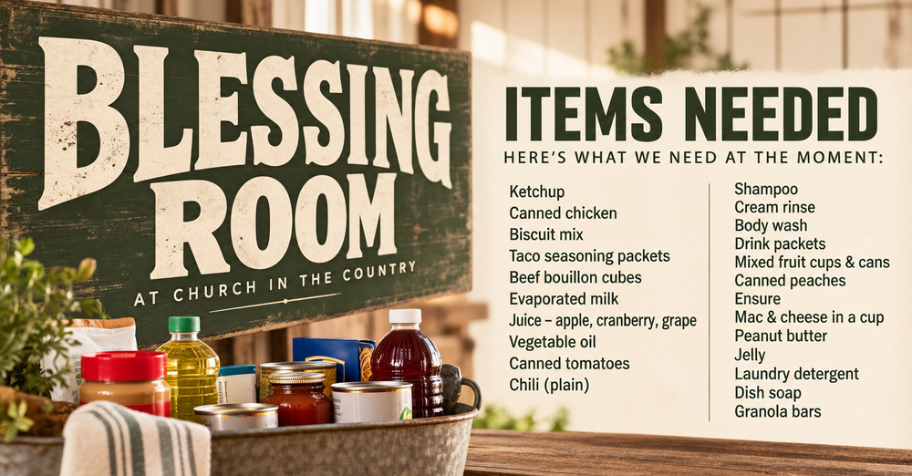 Blessing Room Needs