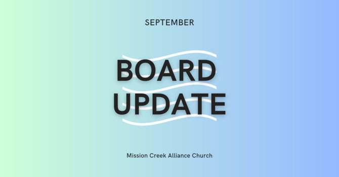 September Update from your Board of Elders image