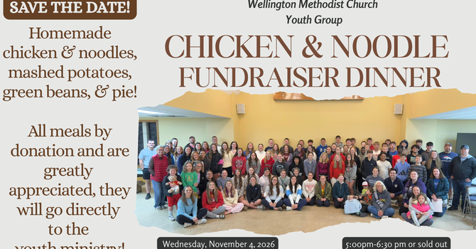 Youth Group Chicken Noodle Dinner Fundraiser