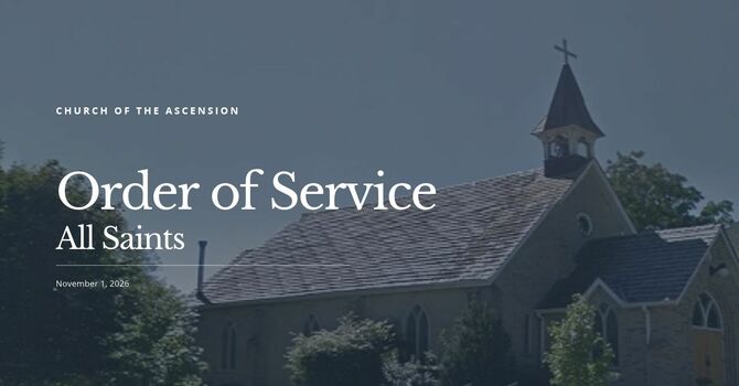 Order of Service: Sunday, November 1